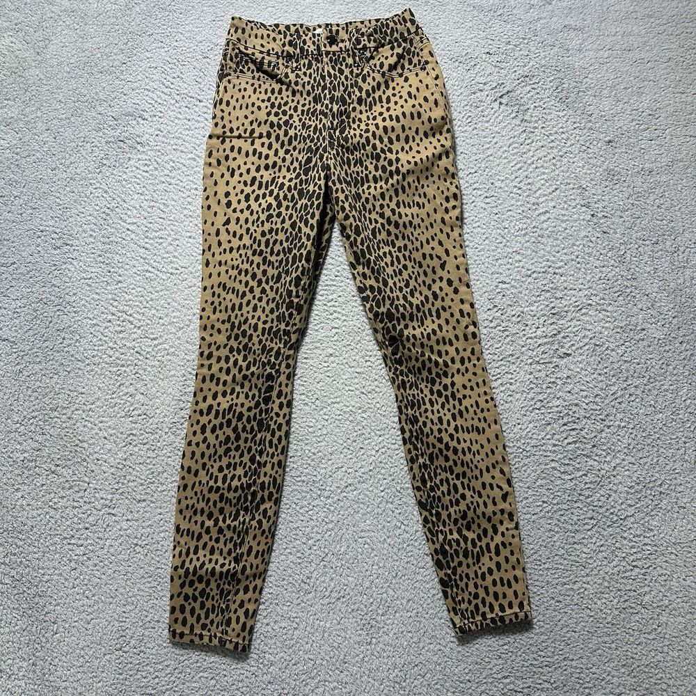 Good American Jeans Size‎ 4 27 Good Waist  High Rise Skinny Leopard Print